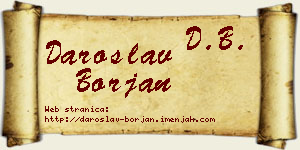 Daroslav Borjan vizit kartica